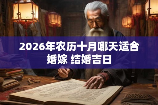 2026年农历十月哪天适合婚嫁 结婚吉日