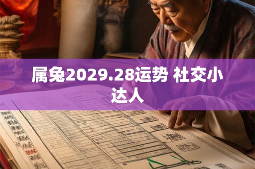 属兔2029.28运势 社交小达人