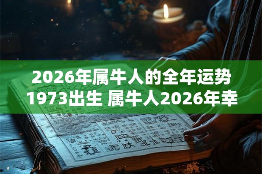 2026年属牛人的全年运势1973出生 属牛人2026年幸运色