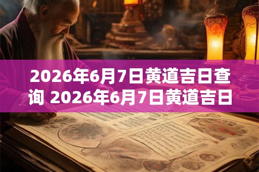 2026年6月7日黄道吉日查询 2026年6月7日黄道吉日是哪天 2026年6月7日黄道吉日查询 2026年6月7日黄道吉日是哪天