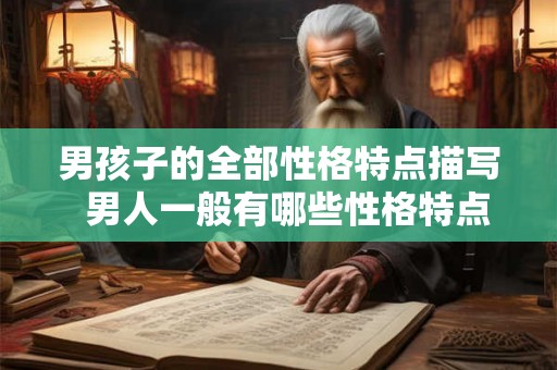 男孩子的全部性格特点描写  男人一般有哪些性格特点