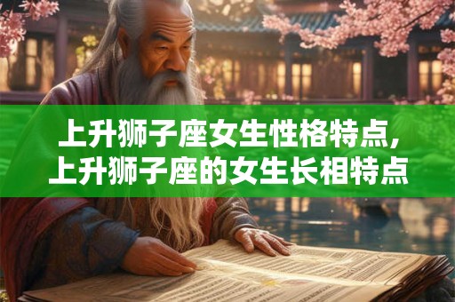 上升狮子座女生性格特点,上升狮子座的女生长相特点
