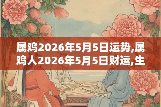 属鸡2026年5月5日运势,属鸡人2026年5月5日财运,生肖鸡2026年5月5日运势