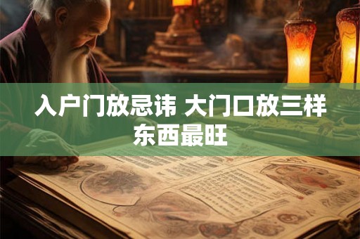 入户门放忌讳 大门口放三样东西最旺
