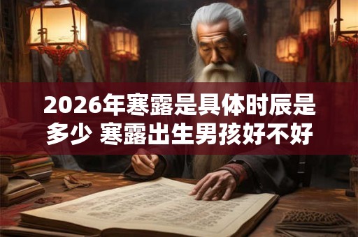 2026年寒露是具体时辰是多少 寒露出生男孩好不好