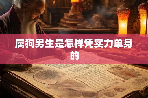 属狗男生是怎样凭实力单身的