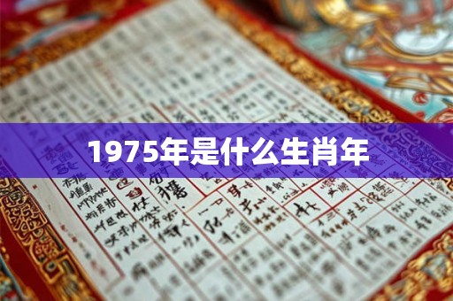 1975年是什么生肖年 1975年是什么生肖年