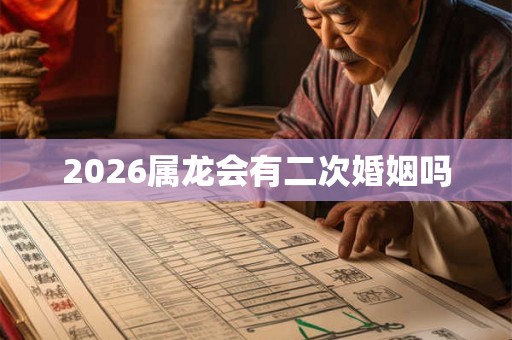 2026属龙会有二次婚姻吗 2026属龙会有二次婚姻吗