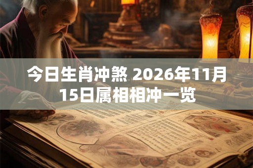 今日生肖冲煞 2026年11月15日属相相冲一览