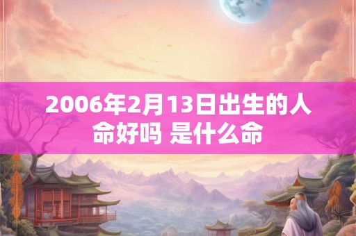 2006年2月13日出生的人命好吗 是什么命 2006年2月13日出生的人命好吗 是什么命