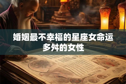 婚姻最不幸福的星座女命运多舛的女性