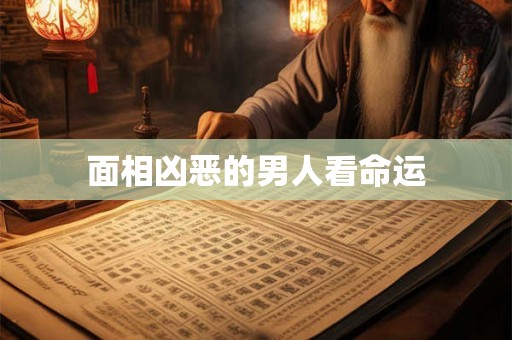 面相凶恶的男人看命运