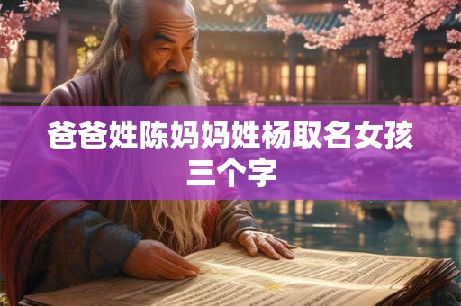 爸爸姓陈妈妈姓杨取名女孩三个字