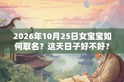2026年10月25日女宝宝如何取名？这天日子好不好？