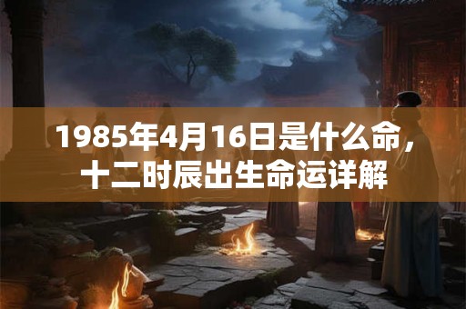 1985年4月16日是什么命,十二时辰出生命运详解 1985年4月16日是什么命,十二时辰出生命运详解