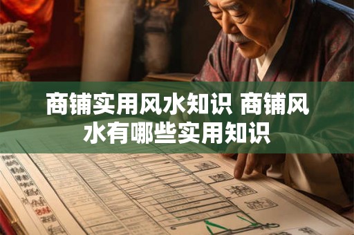 商铺实用风水知识 商铺风水有哪些实用知识
