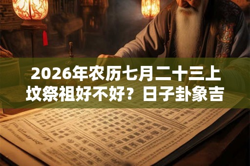 2026年农历七月二十三上坟祭祖好不好？日子卦象吉凶？
