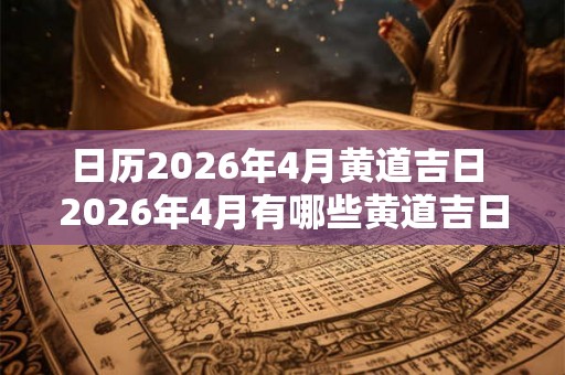 日历2026年4月黄道吉日 2026年4月有哪些黄道吉日