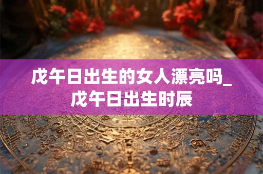 戊午日出生的女人漂亮吗_戊午日出生时辰