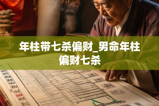 年柱带七杀偏财_男命年柱偏财七杀