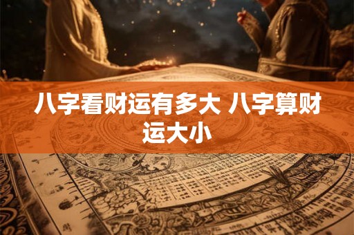 八字看财运有多大 八字算财运大小 八字看财运有多大 八字算财运大小