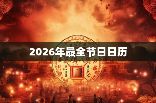 2026年最全节日日历