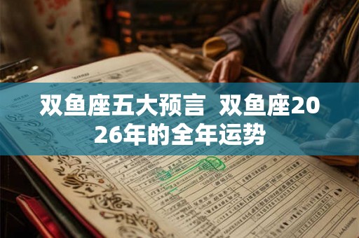 双鱼座五大预言 双鱼座2026年的全年运势 双鱼座五大预言 双鱼座2026年的全年运势