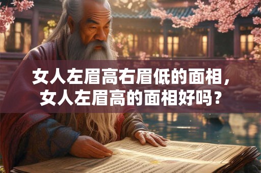 女人左眉高右眉低的面相，女人左眉高的面相好吗？