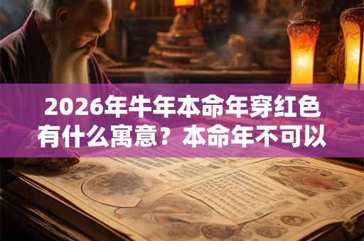 2026年牛年本命年穿红色有什么寓意？本命年不可以做什么？