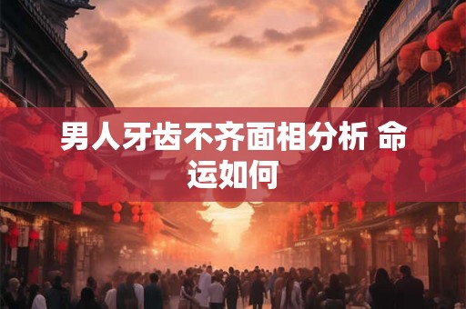 男人牙齿不齐面相分析 命运如何
