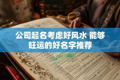 公司起名考虑好风水 能够旺运的好名字推荐 公司起名考虑好风水 能够旺运的好名字推荐