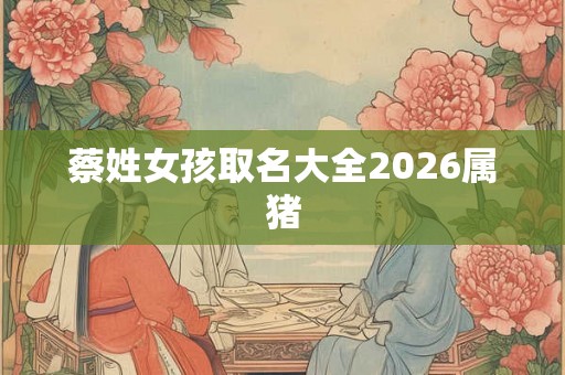 蔡姓女孩取名大全2026属猪 蔡姓女孩取名大全2026属猪