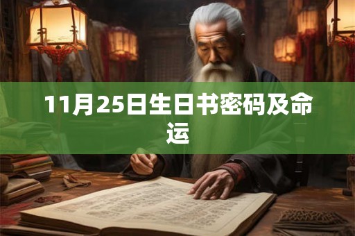 11月25日生日书密码及命运