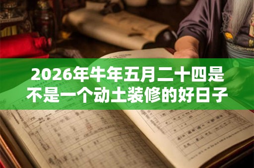2026年牛年五月二十四是不是一个动土装修的好日子