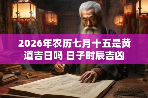2026年农历七月十五是黄道吉日吗 日子时辰吉凶