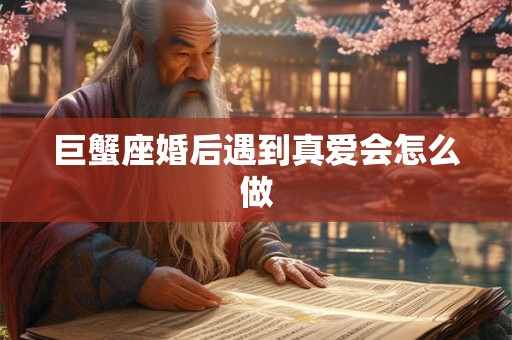 巨蟹座婚后遇到真爱会怎么做 巨蟹座婚后遇到真爱会怎么做