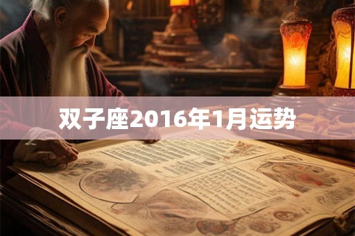 双子座2016年1月运势