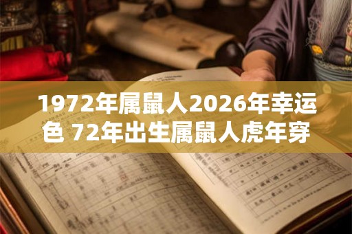 1972年属鼠人2026年幸运色 72年出生属鼠人虎年穿什么颜色衣服好