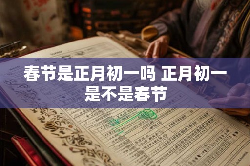 春节是正月初一吗 正月初一是不是春节 春节是正月初一吗 正月初一是不是春节