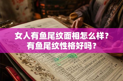 女人有鱼尾纹面相怎么样？有鱼尾纹性格好吗？