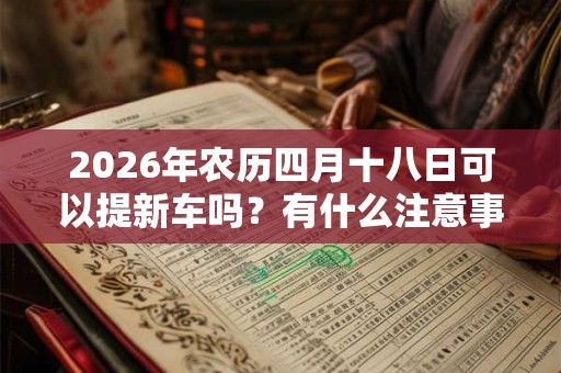 2026年农历四月十八日可以提新车吗？有什么注意事项？