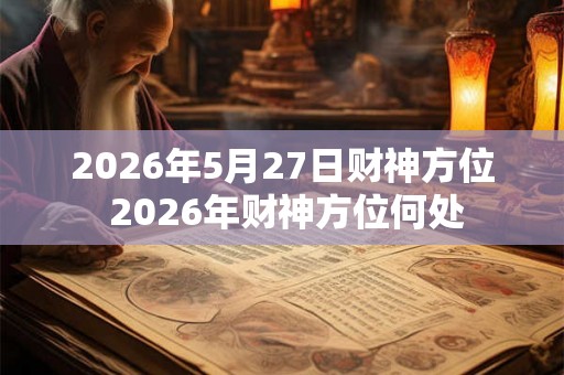 2026年5月27日财神方位 2026年财神方位何处