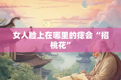 女人脸上在哪里的痣会“招桃花”