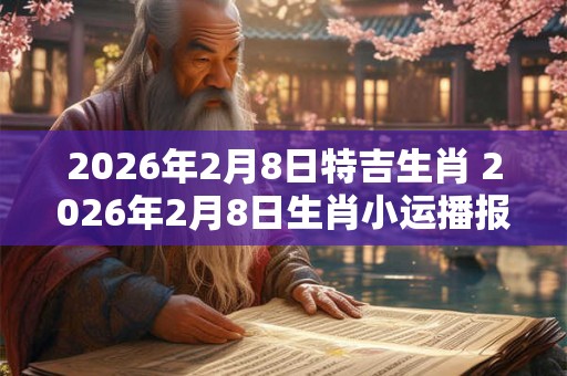 2026年2月8日特吉生肖 2026年2月8日生肖小运播报 2026年2月8日特吉生肖 2026年2月8日生肖小运播报