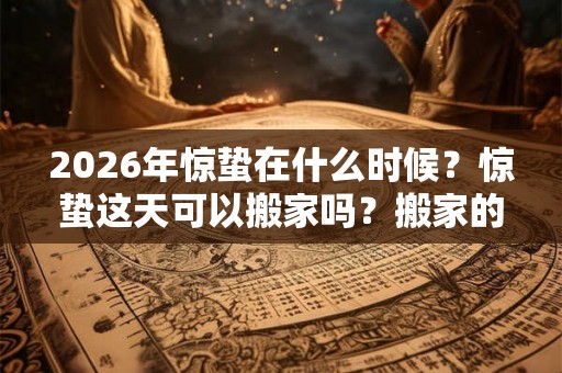 2026年惊蛰在什么时候?惊蛰这天可以搬家吗?搬家的吉日怎么看? 2026年惊蛰在什么时候?惊蛰这天可以搬家吗?搬家的吉日怎么看?