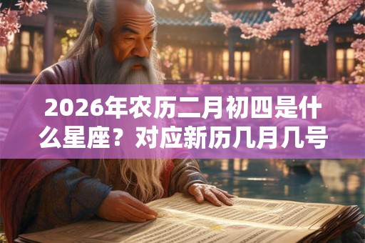 2026年农历二月初四是什么星座？对应新历几月几号？