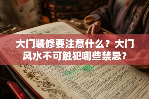大门装修要注意什么？大门风水不可触犯哪些禁忌？