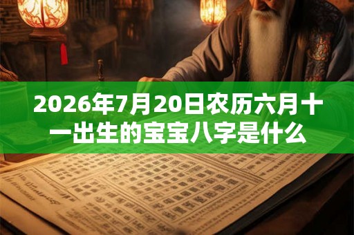 2026年7月20日农历六月十一出生的宝宝八字是什么
