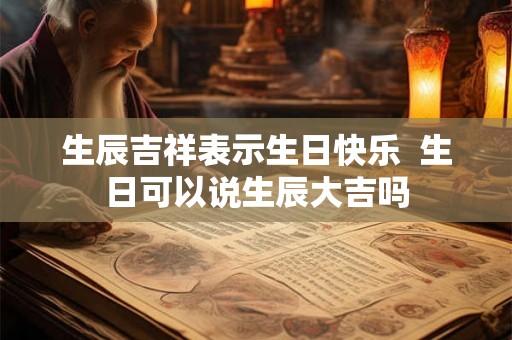 生辰吉祥表示生日快乐 生日可以说生辰大吉吗 生辰吉祥表示生日快乐 生日可以说生辰大吉吗