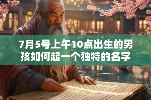 7月5号上午10点出生的男孩如何起一个独特的名字
